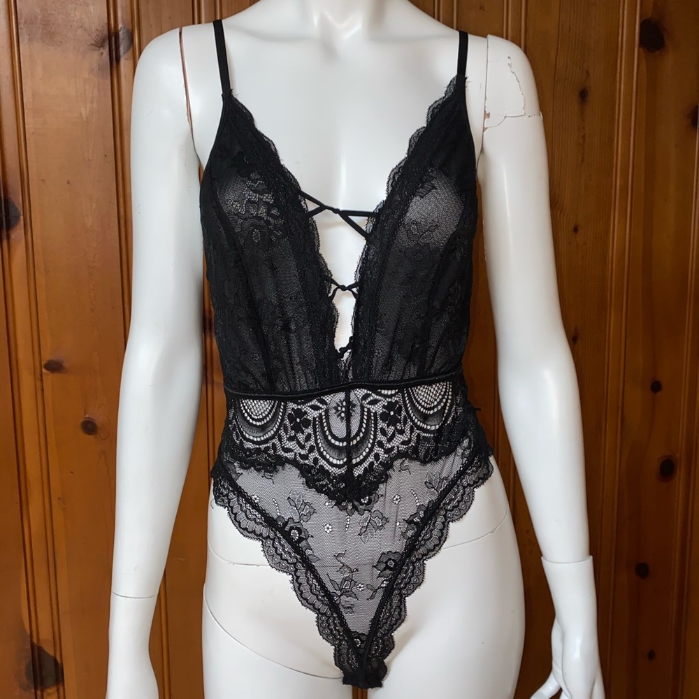 Black lace bodysuit